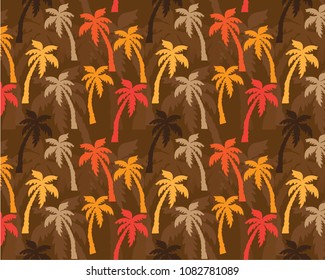 Palm tree pattern. Nature textile print. Modern tropical template for web, card, placard, poster, cover, flyer, invitation, brochure, banner, fabric and textile