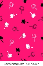 Palm tree pattern in pink color