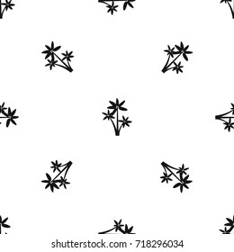 Palm tree pattern repeat seamless in black color for any design. Vector geometric illustration