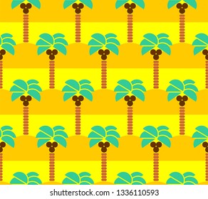 Palm tree pattern seamless. Coconut tree background. 