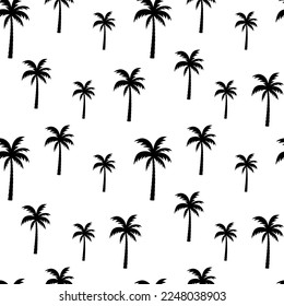 Palm tree pattern seamless in simple vector illustration style