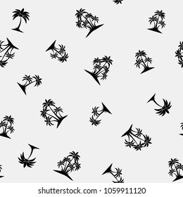 Palm tree pattern seamless texture. Vector illustration