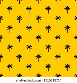 Palm tree pattern seamless vector repeat geometric yellow for any design