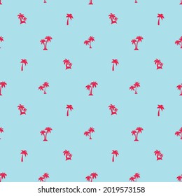 
Palm tree pattern vector seamless blue background, stylish trendy design for clothes, fabrics.