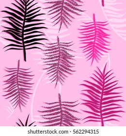 palm tree pink pattern vector background. textile design.