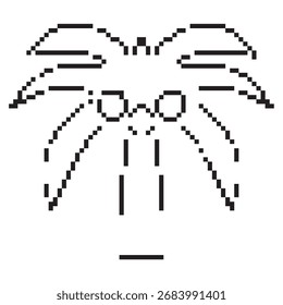Icono de píxel de palmera, 8 bits. Ilustración vectorial aislada.