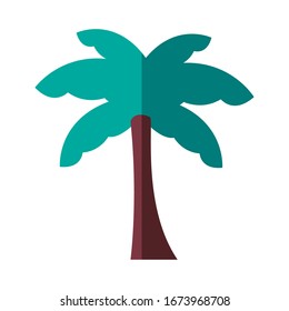 Palmenpflanzenwald im flachen Stil Symbol Vektorillustration Design
