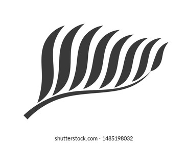 Palm tree plant leaf icon. Vector illustration.