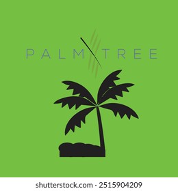 Palm tree post design vector
