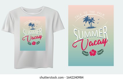 Palm tree print for t-shirt graphic and other uses. Palm tree vector t shirt pattern