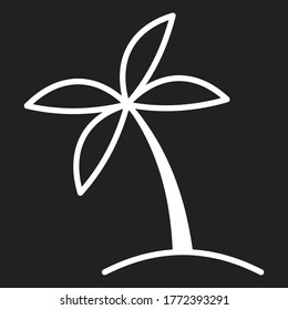 palm tree in the sand icon summer