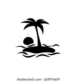 Palm tree palm sea sun sunset sunrise