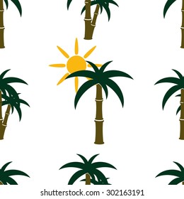 Palm tree seamless pattern 