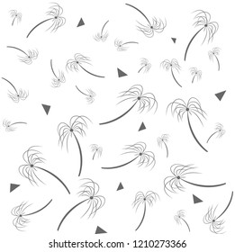 Palm tree Seamless pattern. Exotic fashion trend and textile design. Repeated vector illustration.