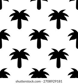 Patrón inconsútil de la palmera aislado en fondo transparente.