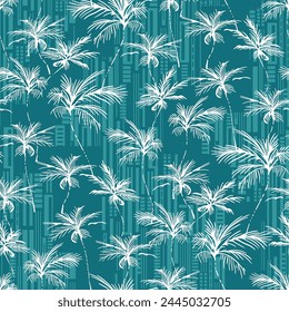 palm tree seamless pattern on background