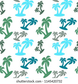 Palm tree seamless pattern vector illustration.Can be used for wallpaper,fabric, web page background, surface textures.