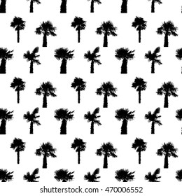 Palm Tree Seamless Pattern Vector Illustration. EPS10