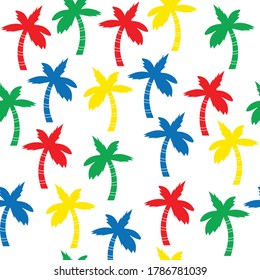 Palm tree seamless pattern wallpaper perfect for clothing fabric, background, or wrapping paper
