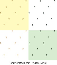 Palm tree seamless repeat print pattern simple style vector illustration