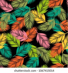palm tree seamless vector pattern texture