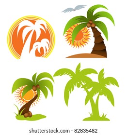 Palm tree set