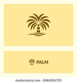 palm tree shape modern silhouette logo icon