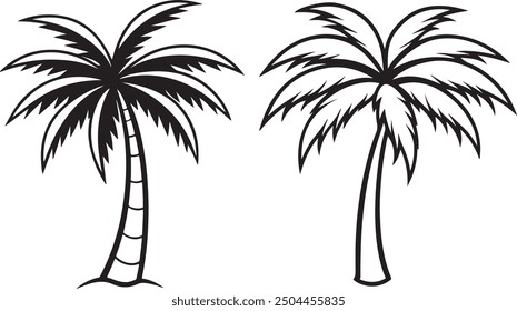 palm tree shilhouette vector illustration