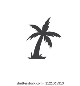 palm tree sign, vector illustration