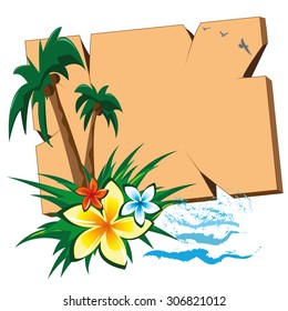 palm tree and signboard