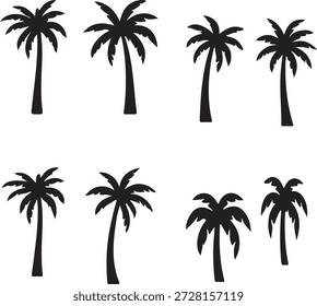 silueta de palmera, palmera, árbol, 