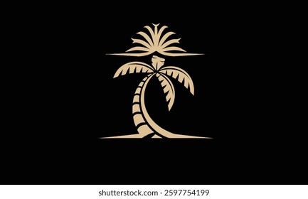 A palm tree silhouette can be a stylish and minimalistic design