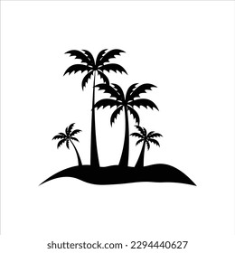 Palm Tree Silhouette Design Vector