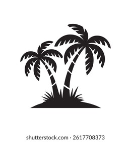 Palm Tree Silhouette Design Vector