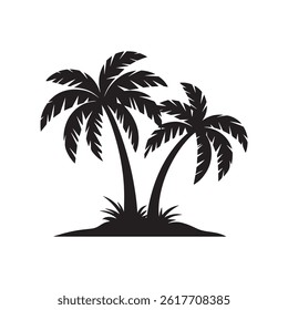 Palm Tree Silhouette Design Vector