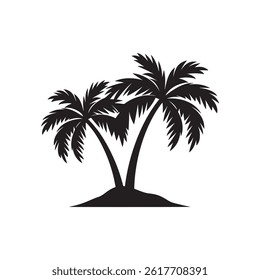 Palm Tree Silhouette Design Vector