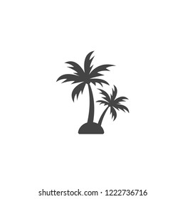 Palm tree silhouette graphic design template vector illustration