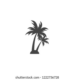 Palm tree silhouette graphic design template vector illustration