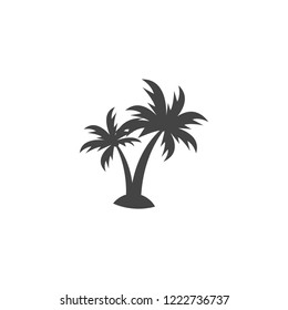 Palm tree silhouette graphic design template vector illustration