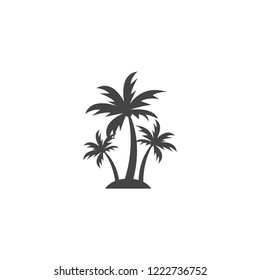 Palm tree silhouette graphic design template vector illustration