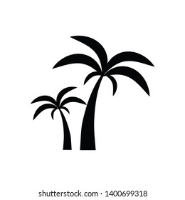 Palm Tree Silhouette Icon Logo Stock Vector (Royalty Free) 1400699318 ...