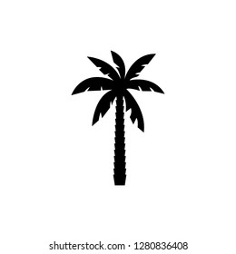 Palm tree silhouette icon. simple flat vector illustration