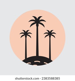 Palmbaum Silhouette Symbol. einfache flache Vektorgrafik