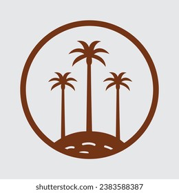 Palmbaum Silhouette Symbol. einfache flache Vektorgrafik