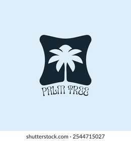 Palmbaum-Silhouettensymbol. einfache flache Vektorgrafik.Palm Logo Design Vektor 