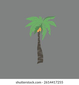 Palm tree silhouette icon. simple flat vector illustration.Palm Logo Design Vector 