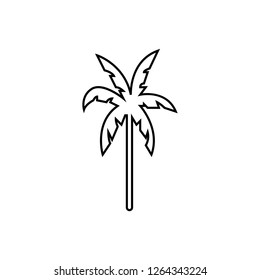 Palm tree silhouette icon vector
