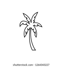 Palm tree silhouette icon vector
