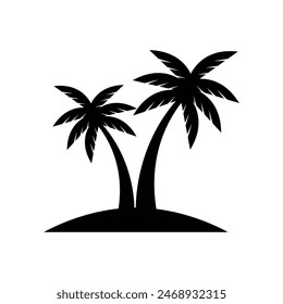 palm tree silhouette icon vector design template