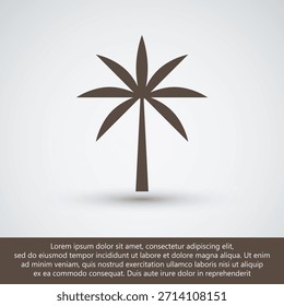 Palm Tree Silhouette Symbol Vektorgrafik Tropisches Sommerferiensymbol